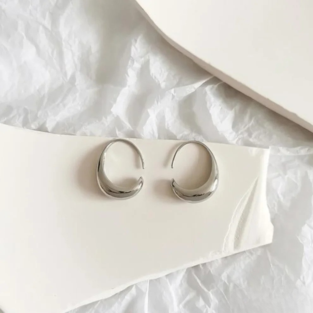 Boucles d'oreilles en finition or et en argent