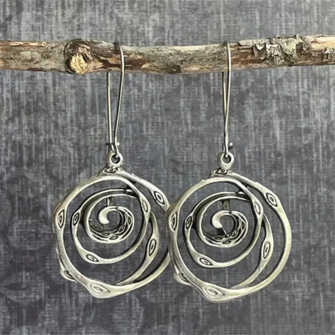 Boucles d'oreilles argentées vintage