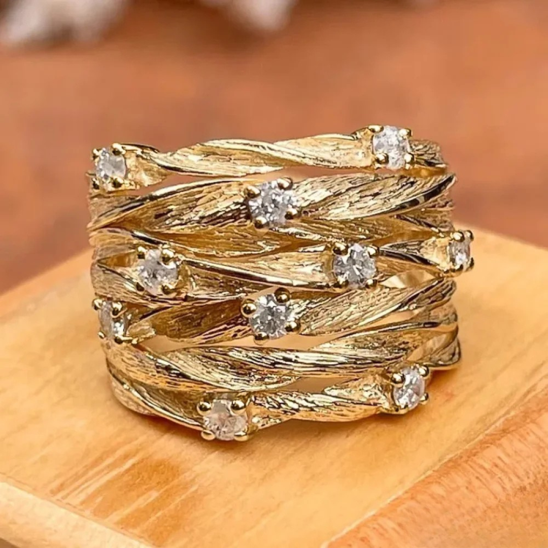 Bague vintage dorée