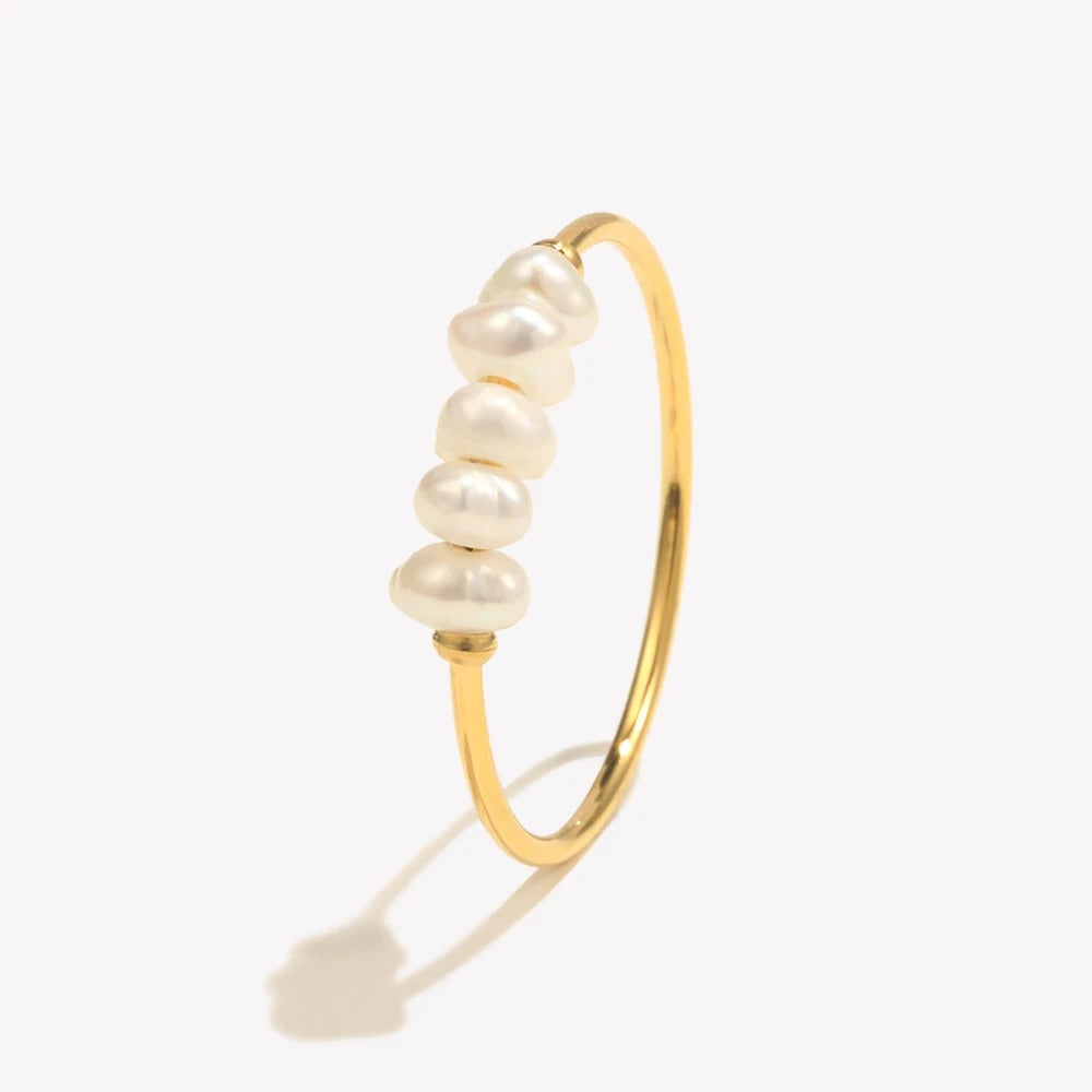 Bague Perle d’Eau Douce plaquée or 18K