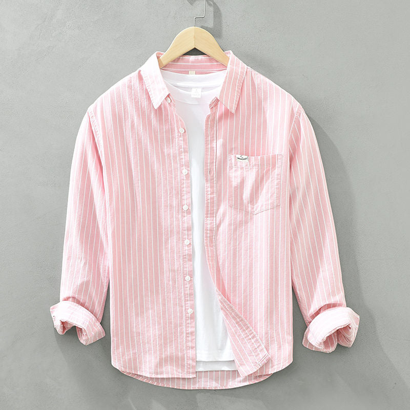 BRUNO | CHEMISE À RAYURES CLASSIQUE EN COTON POUR ÉLÉGANCE ET CONFORT
