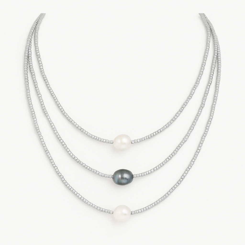 Collier de perles d'eau douce vintage
