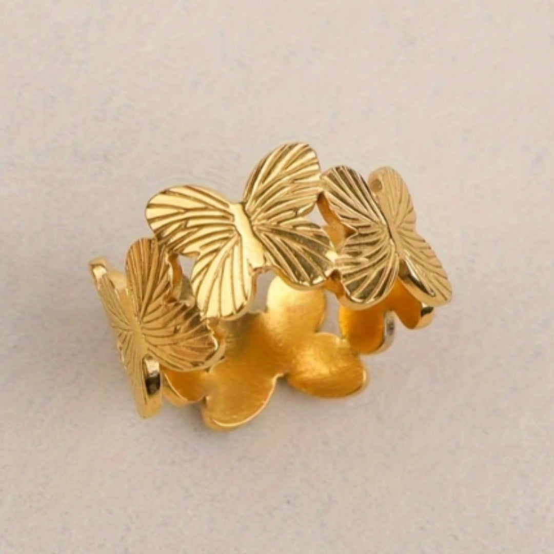 Bague en Papillon Doré