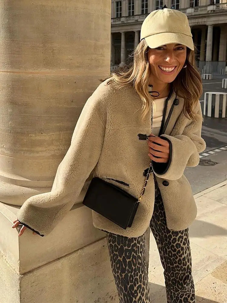 Yani - Manteau Long Fluffy Avec Poches