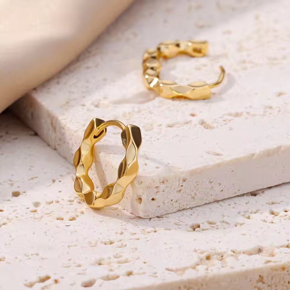 Boucles d’oreilles Créoles Élégantes plaquées or 18K