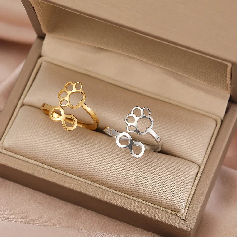 AYLA – Bague Infinity ajustable en argent 925 et finition or