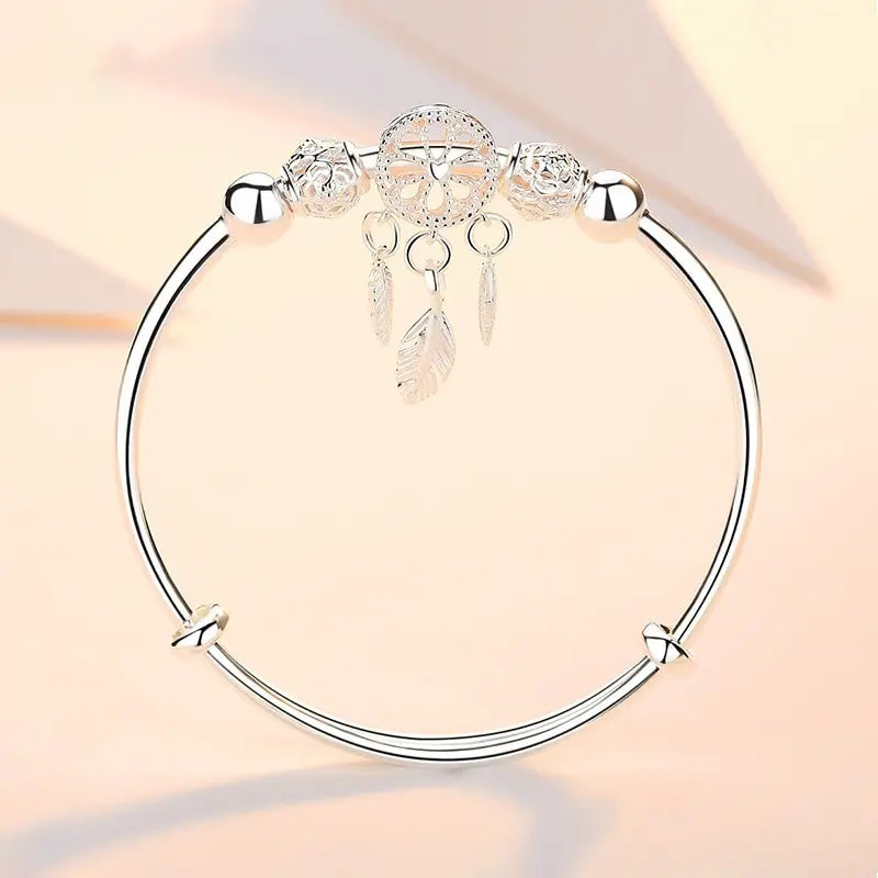 Bracelet Attrape-Rêves argentée