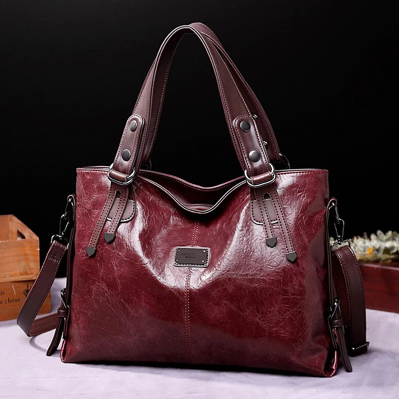 Anna™ | Sac en cuir souple avec deux anses et détails élégants