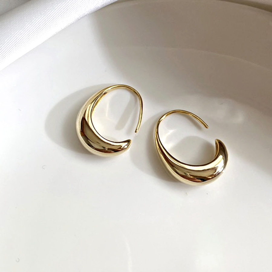Boucles d'oreilles luxueuses plaquées or 18K