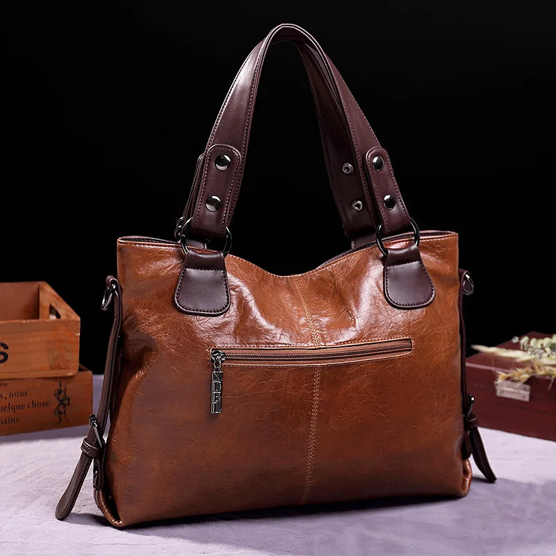 Anna™ | Sac en cuir souple avec deux anses et détails élégants