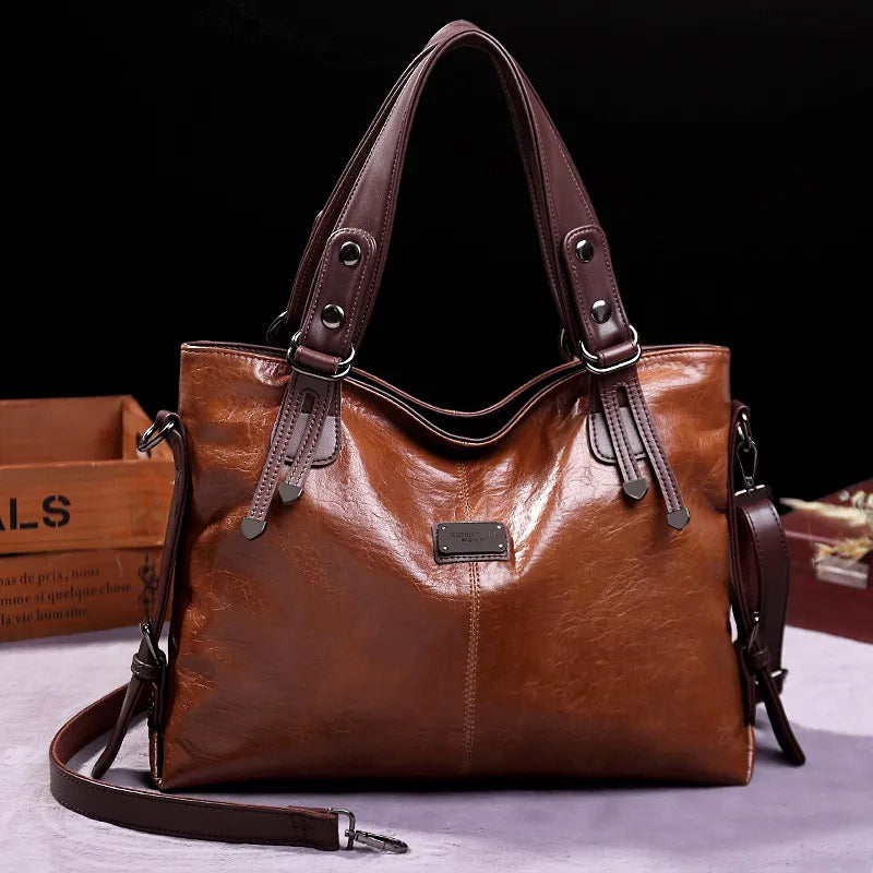 Anna™ | Sac en cuir souple avec deux anses et détails élégants
