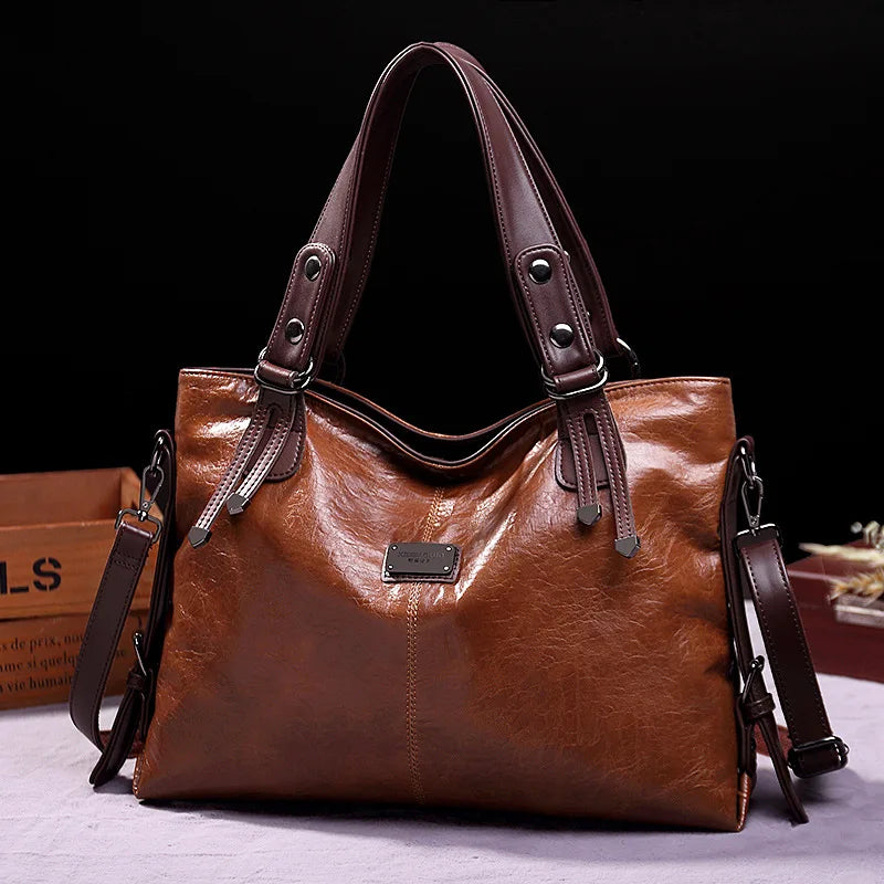 Anna™ | Sac en cuir souple avec deux anses et détails élégants