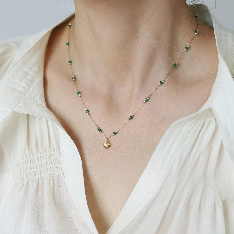 Collier Coquillage plaqué or 18K