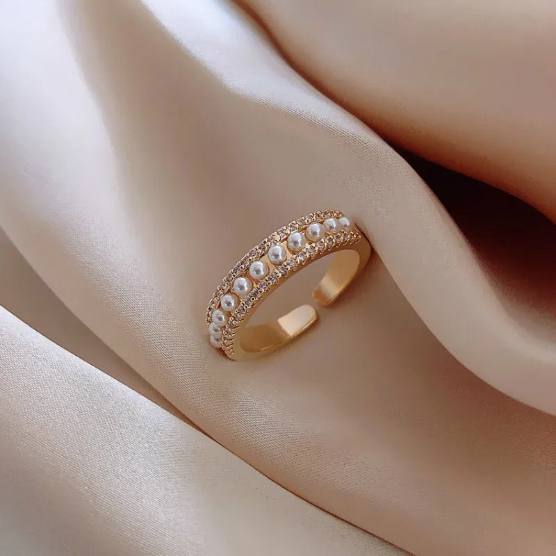 Bague Perle Ouverte plaquée or 18K