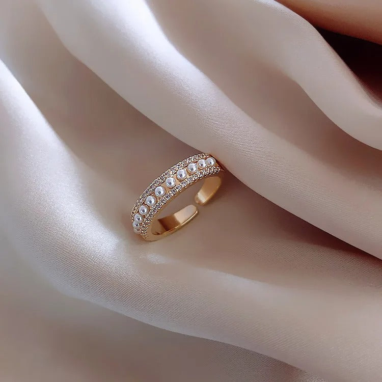 Bague Perle Ouverte plaquée or 18K