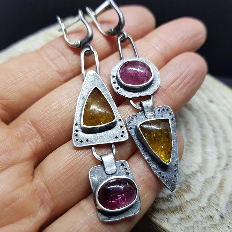 Boucles d'oreilles géométriques vintage