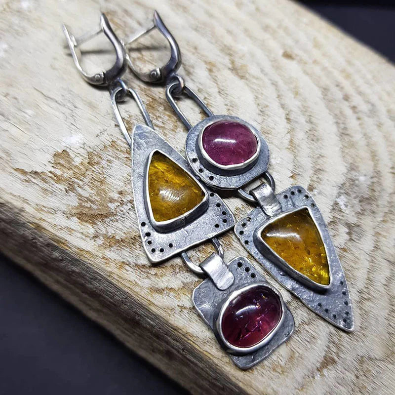 Boucles d'oreilles géométriques vintage