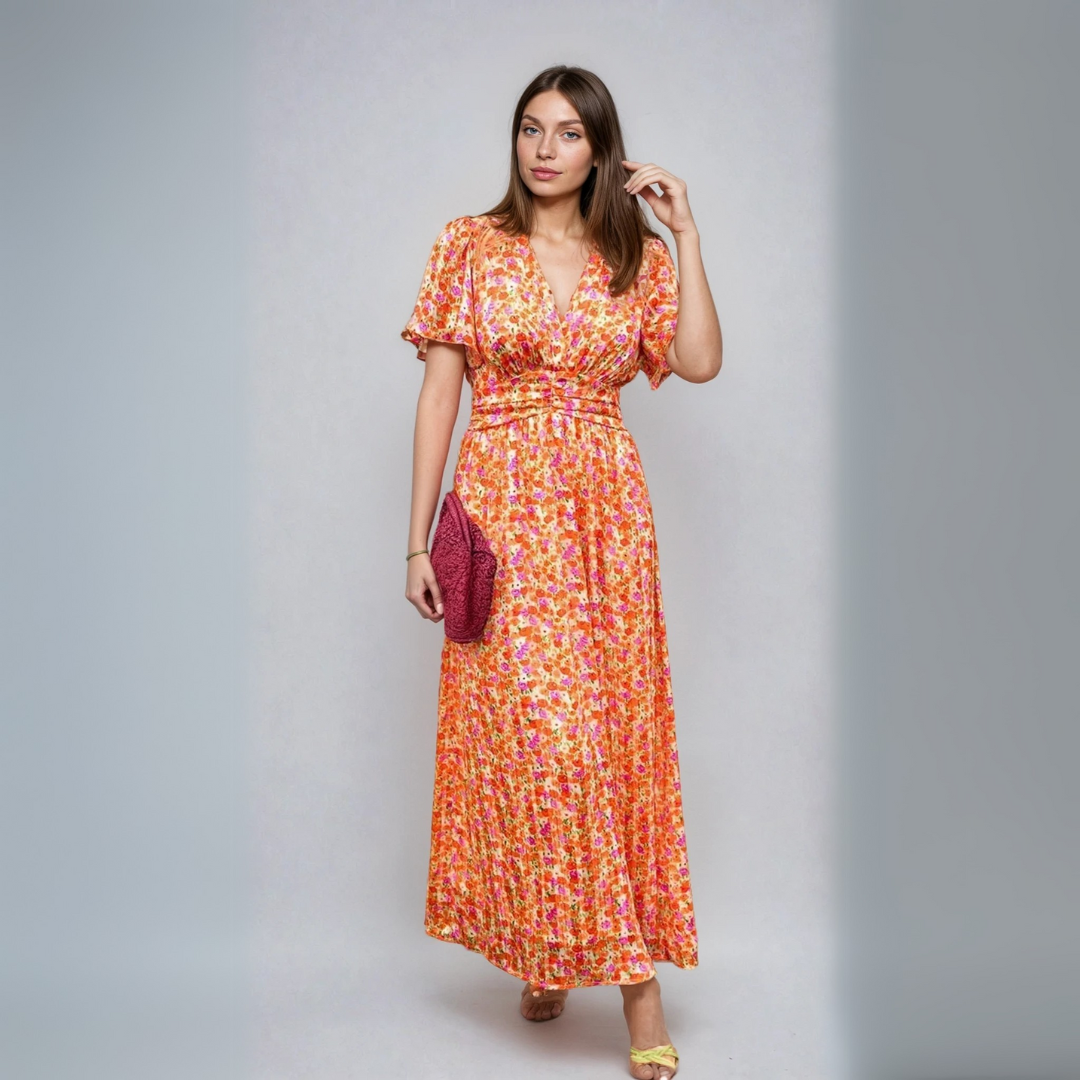 Pauline - Robe Longue à Imprimé Floral