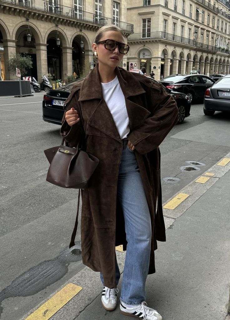 Yani - Manteau Trench Long en Velours