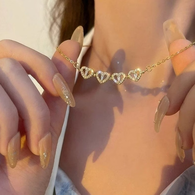 Mon collier coeur de trèfle