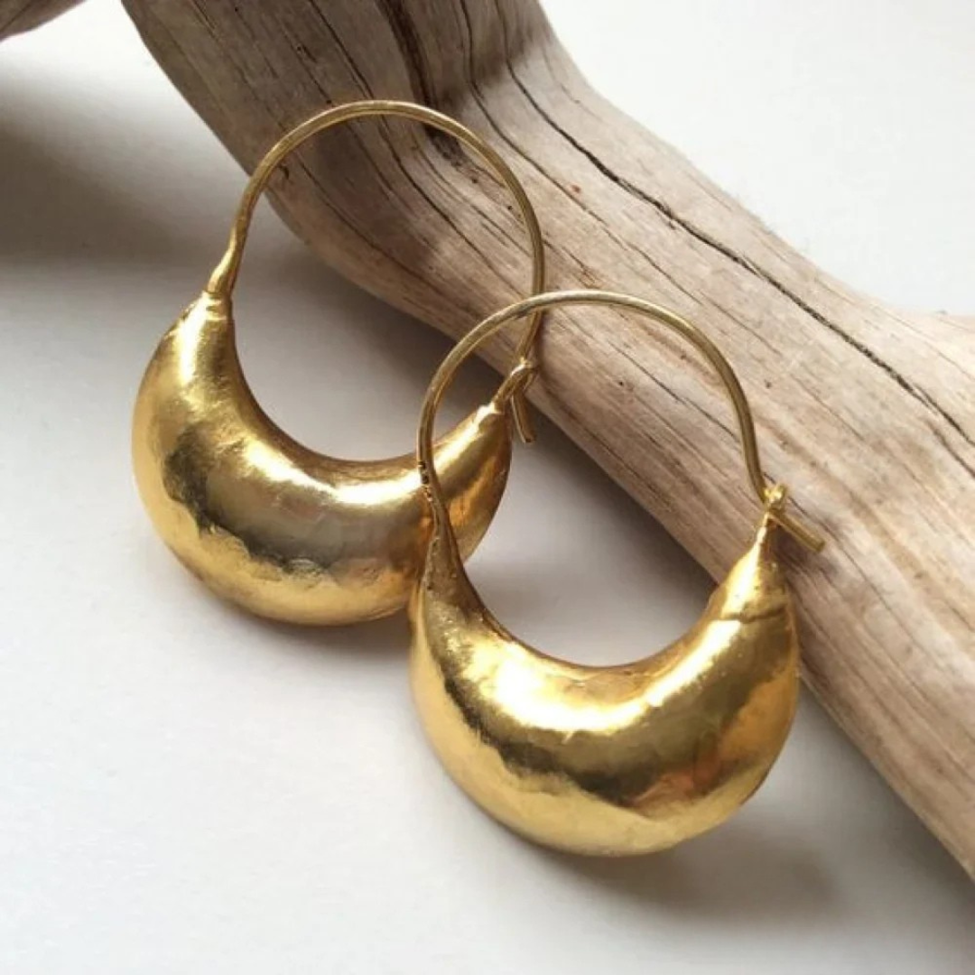 Boucles d'Oreilles Vintage Dorées