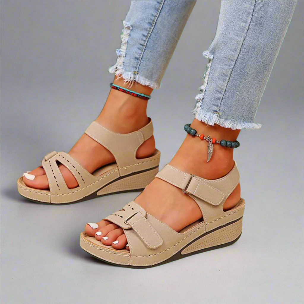 Gudula™ Sandales élégantes en matériau premium doux pour des journées d'été sans douleur