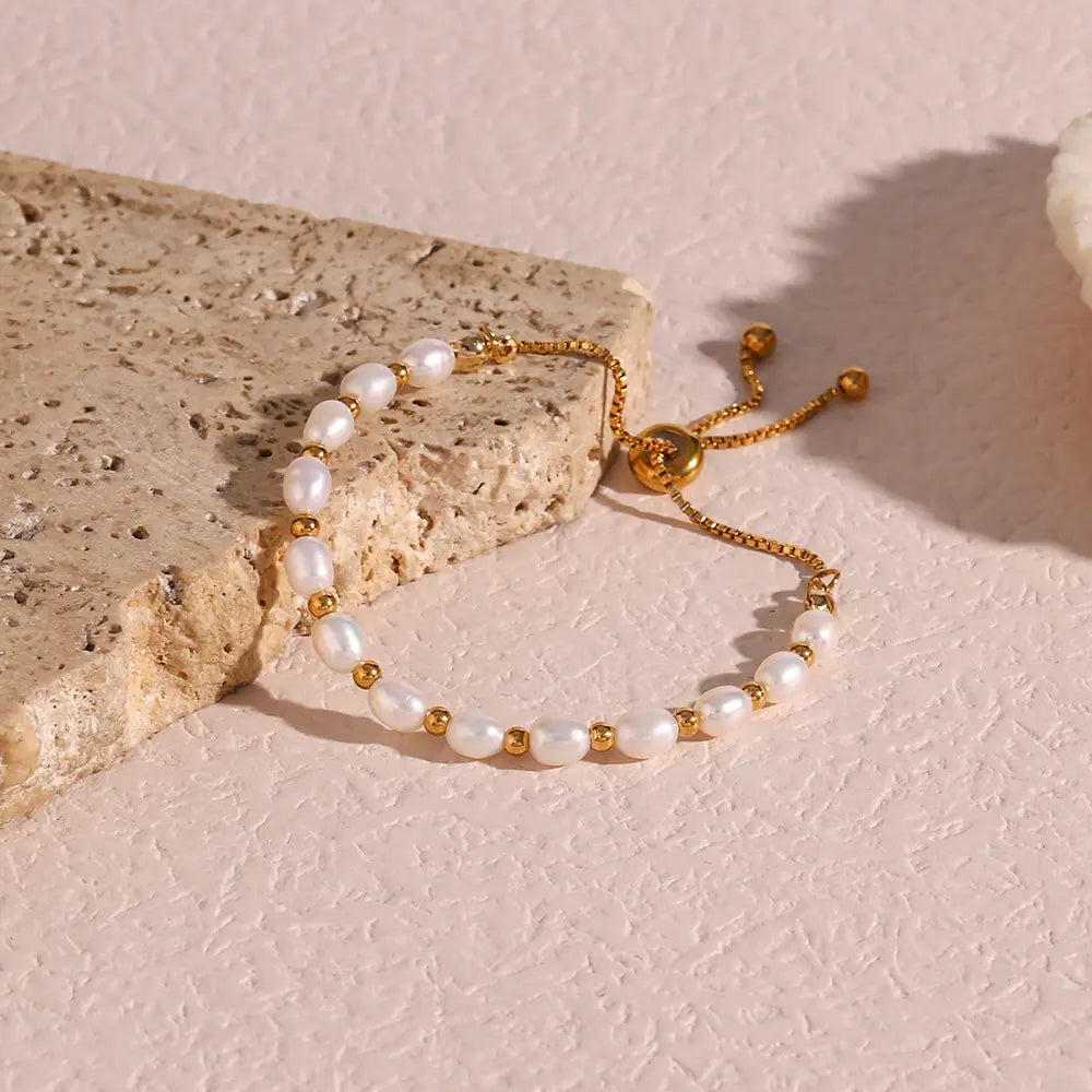Bracelet Vintage effet Perles Naturelles