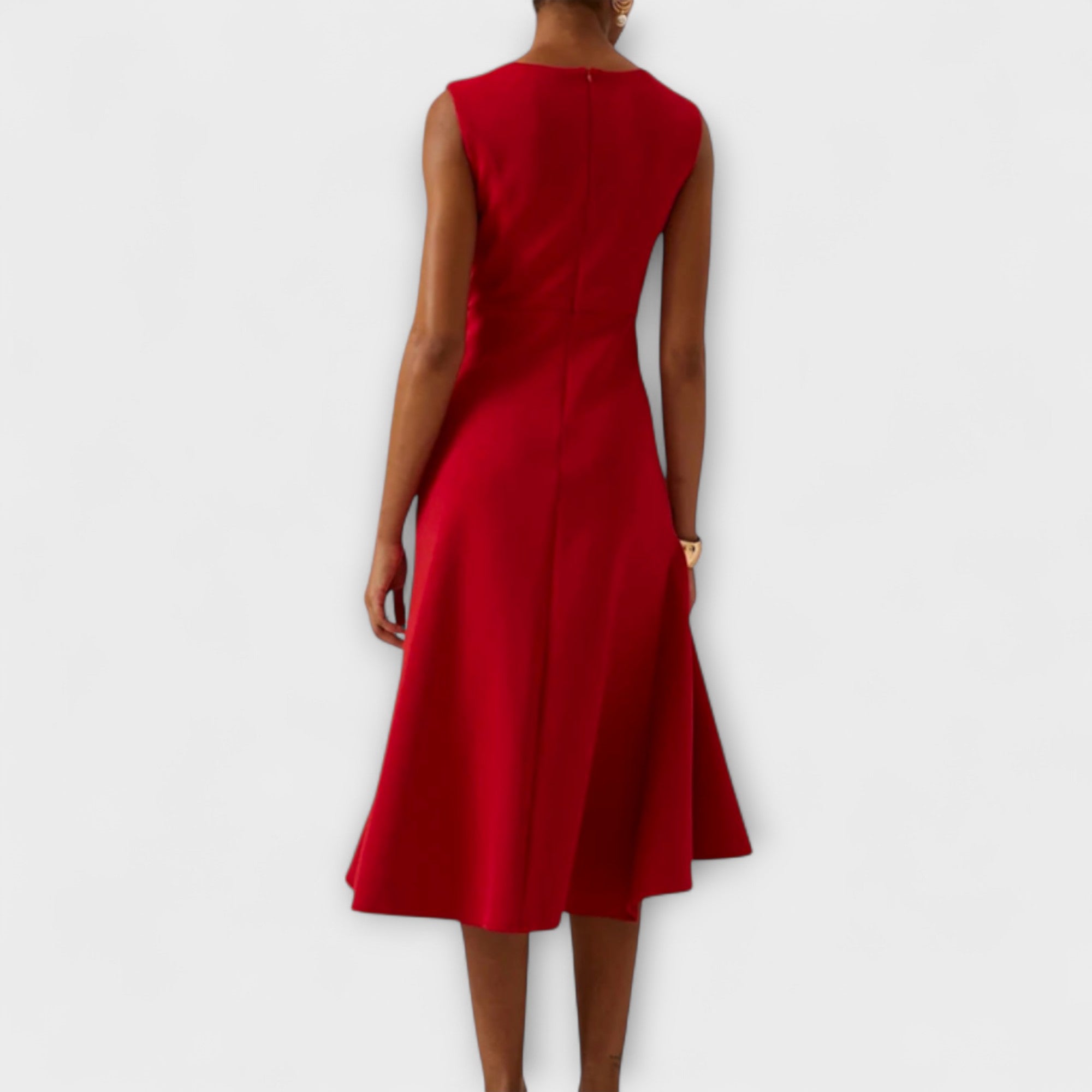 JULIETTE | ROBE MIDI DRAPÉE ASYMÉTRIQUE