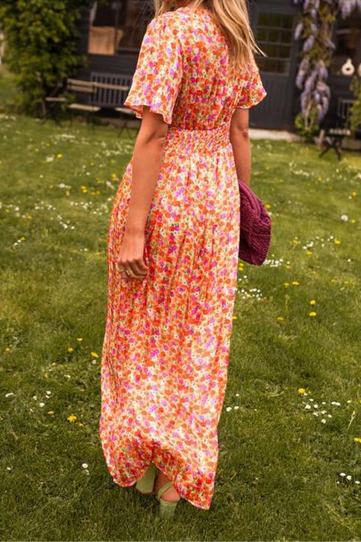 Pauline - Robe Longue à Imprimé Floral
