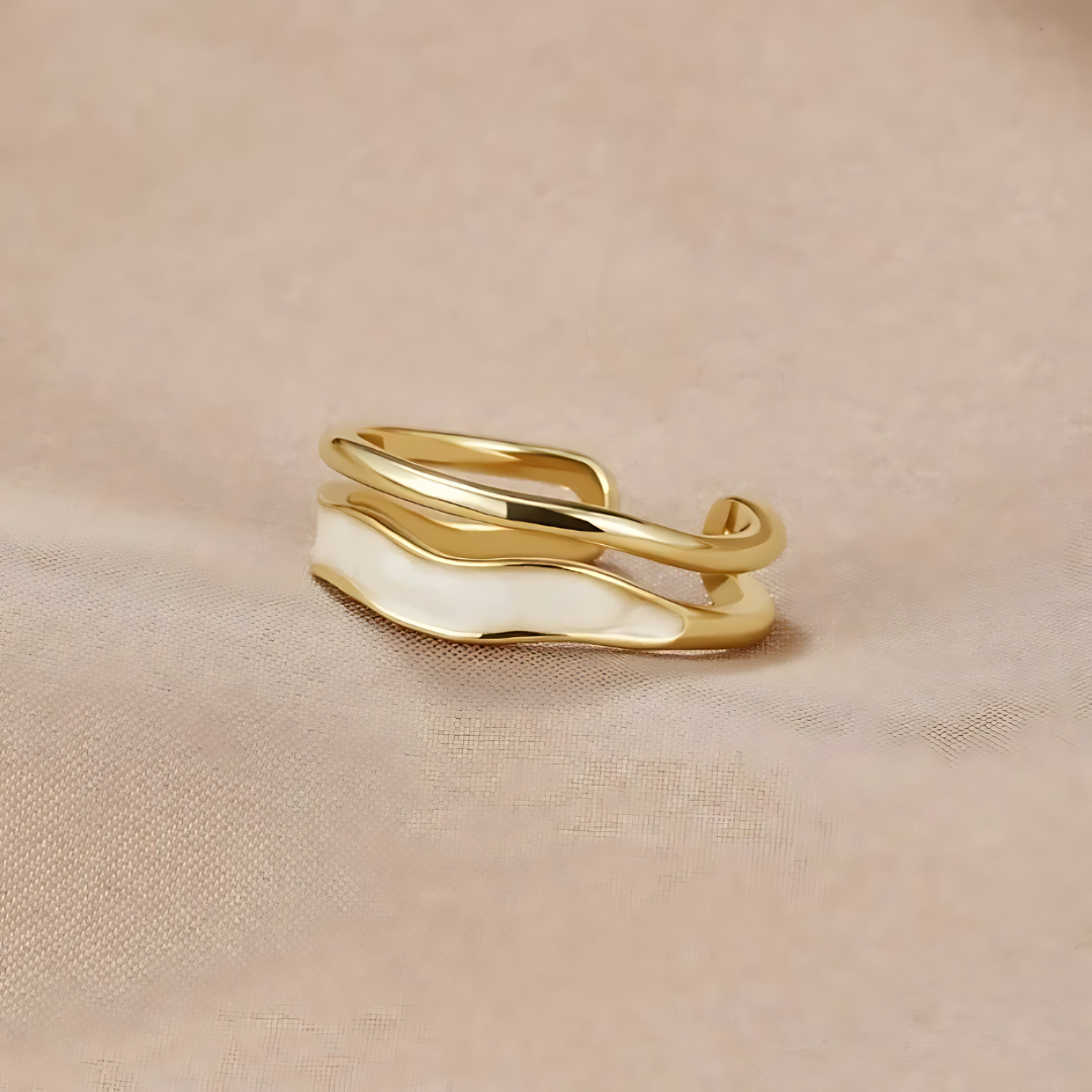 Bague Ajustable Superposée plaquée or 18K