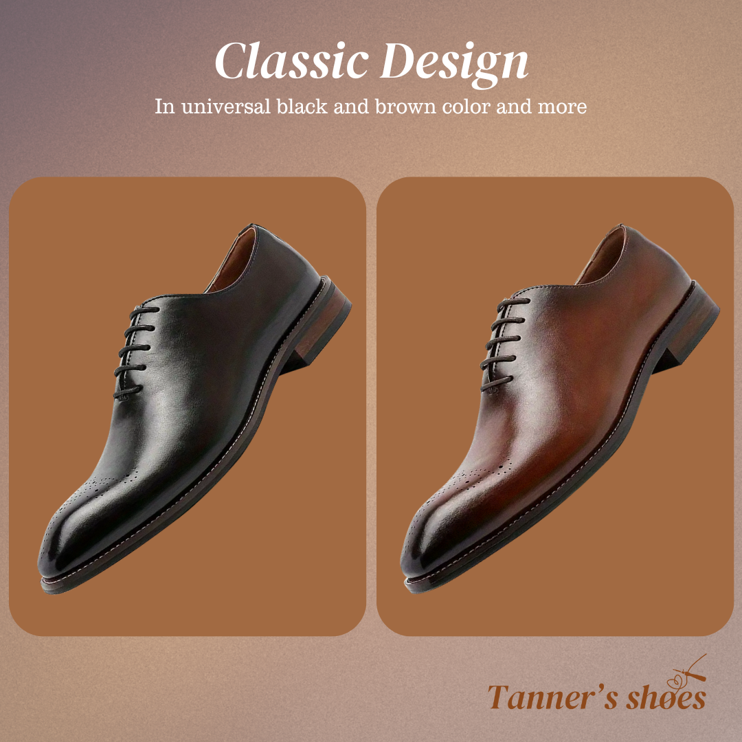 Ashton | Chaussures Oxford à Bout Ronde effet Cuir de Vache