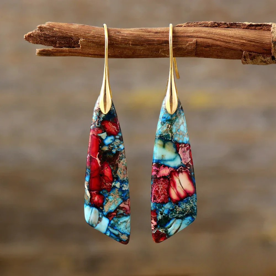 Boucles d'oreilles vintage colorées