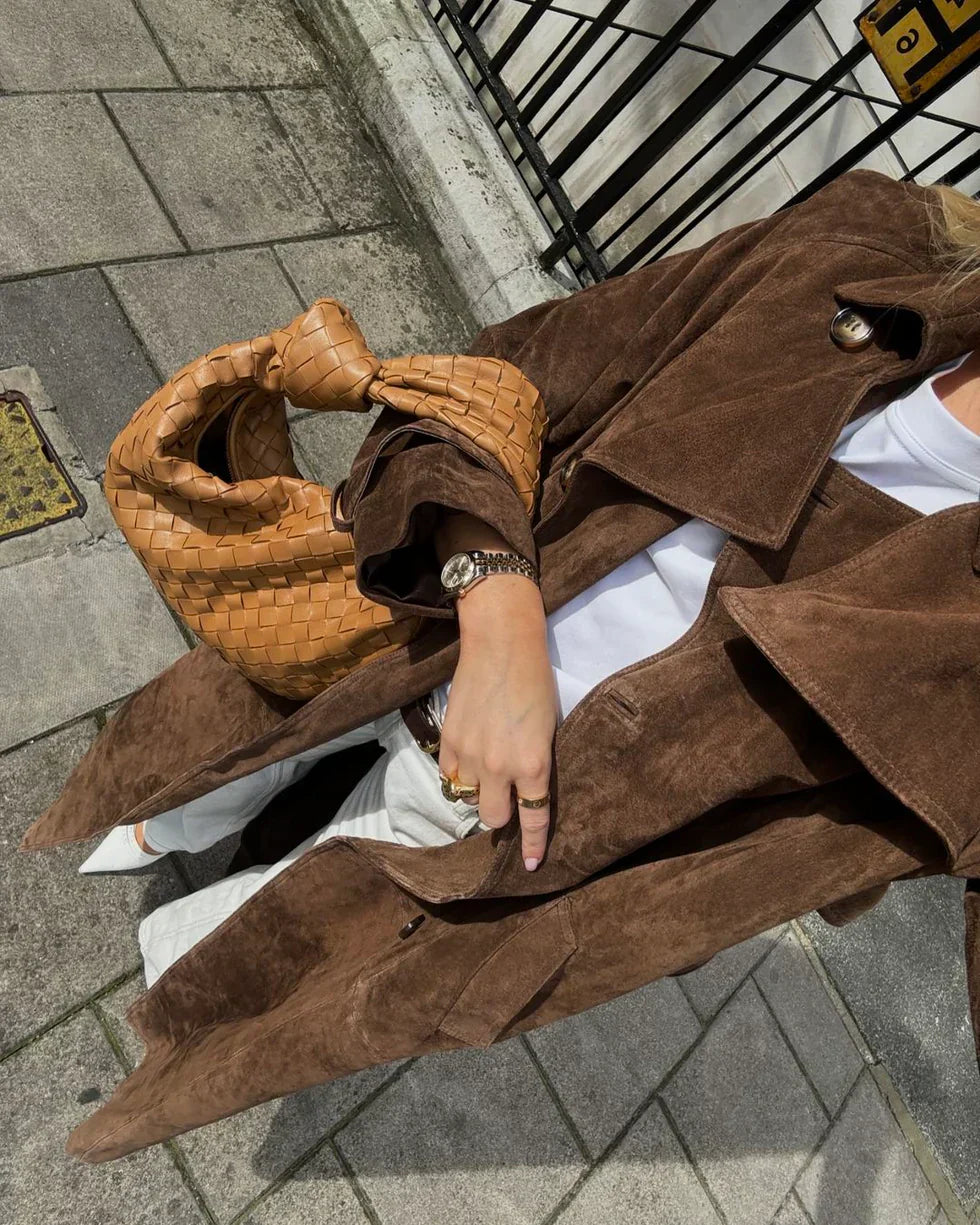 Yani - Manteau Trench Long en Velours