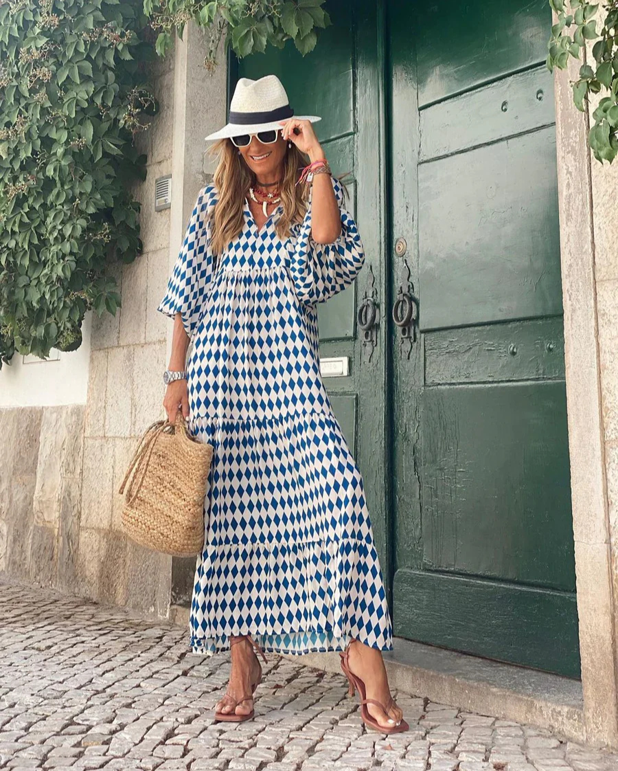 Elin | Robe Maxi Boho en Coton Doux
