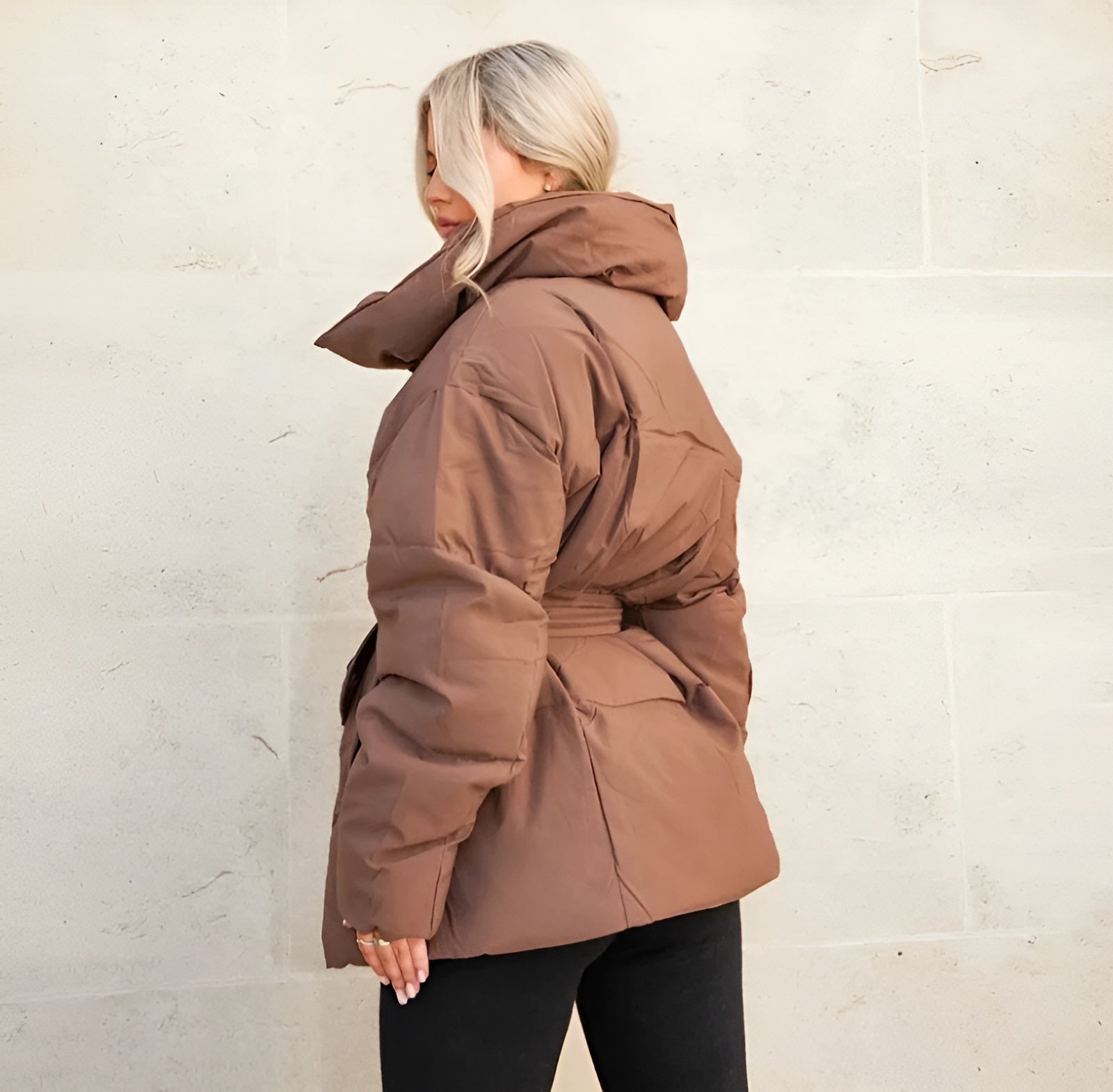 Yani - Veste Puffer Zippée Avec Ceinture