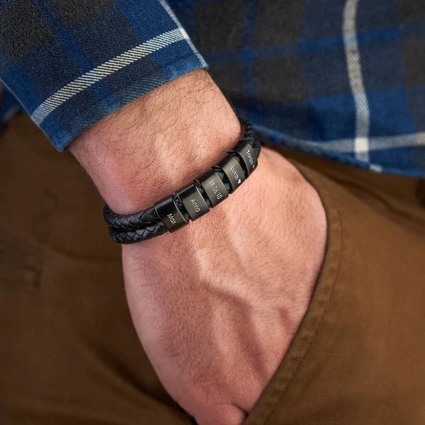 Bracelet en Cuir pour Homme Personnalisable