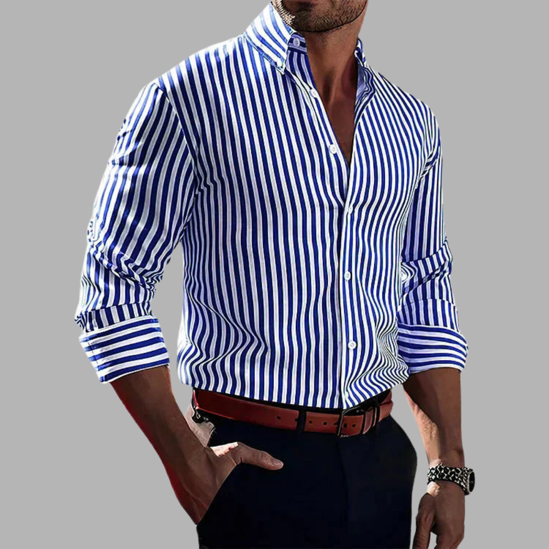 MANFRED | CHEMISE À BOUTON RAYÉE POUR ÉLÉGANCE ET CONFORT