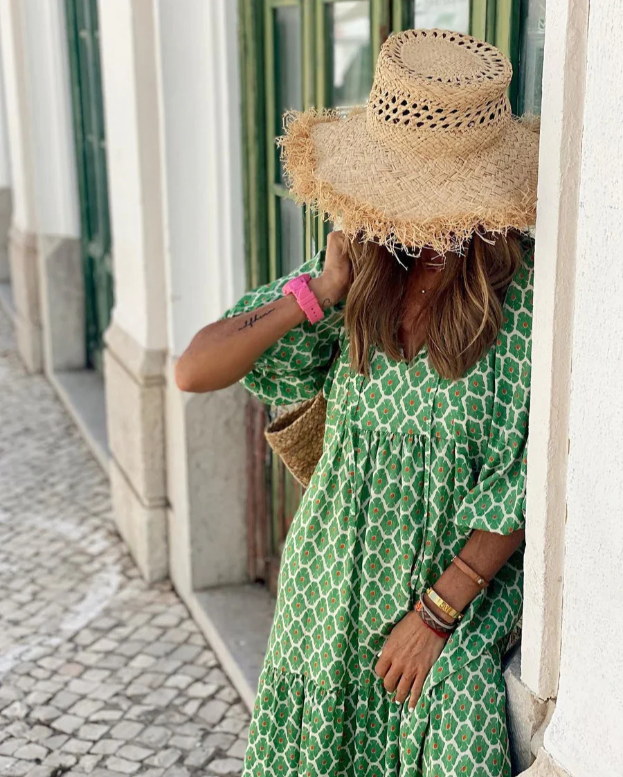 Elin | Robe Maxi Boho en Coton Doux