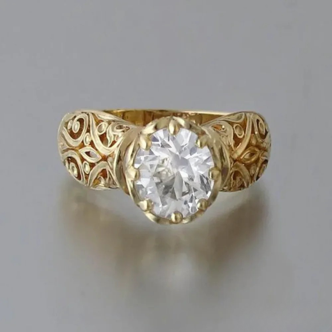 Bague en zirconium blanc élégante