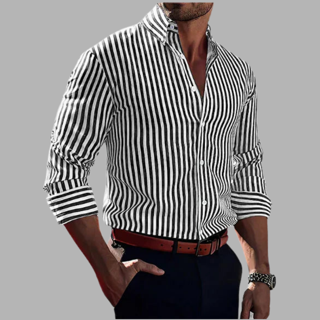 MANFRED | CHEMISE À BOUTON RAYÉE POUR ÉLÉGANCE ET CONFORT
