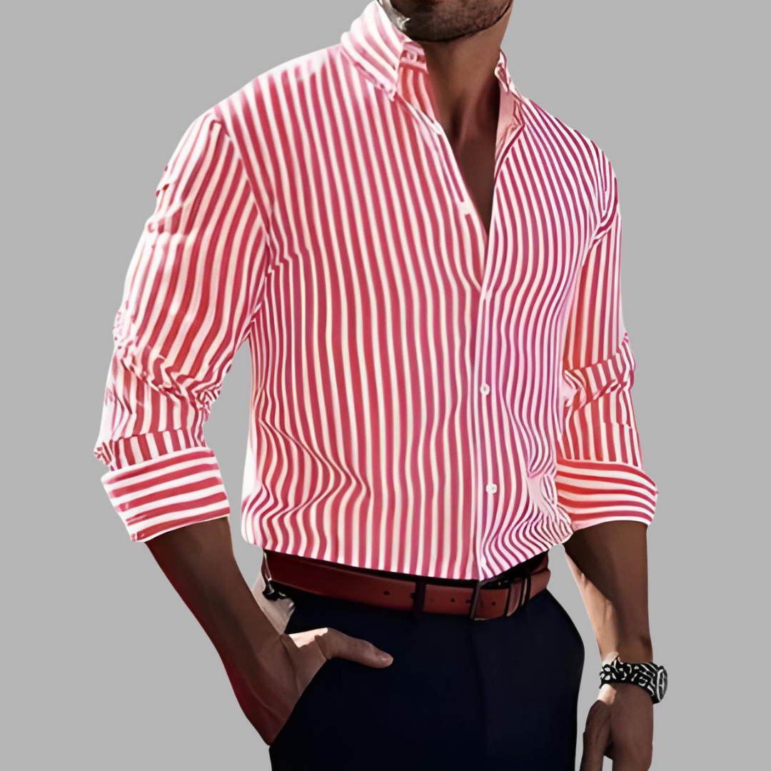 MANFRED | CHEMISE À BOUTON RAYÉE POUR ÉLÉGANCE ET CONFORT