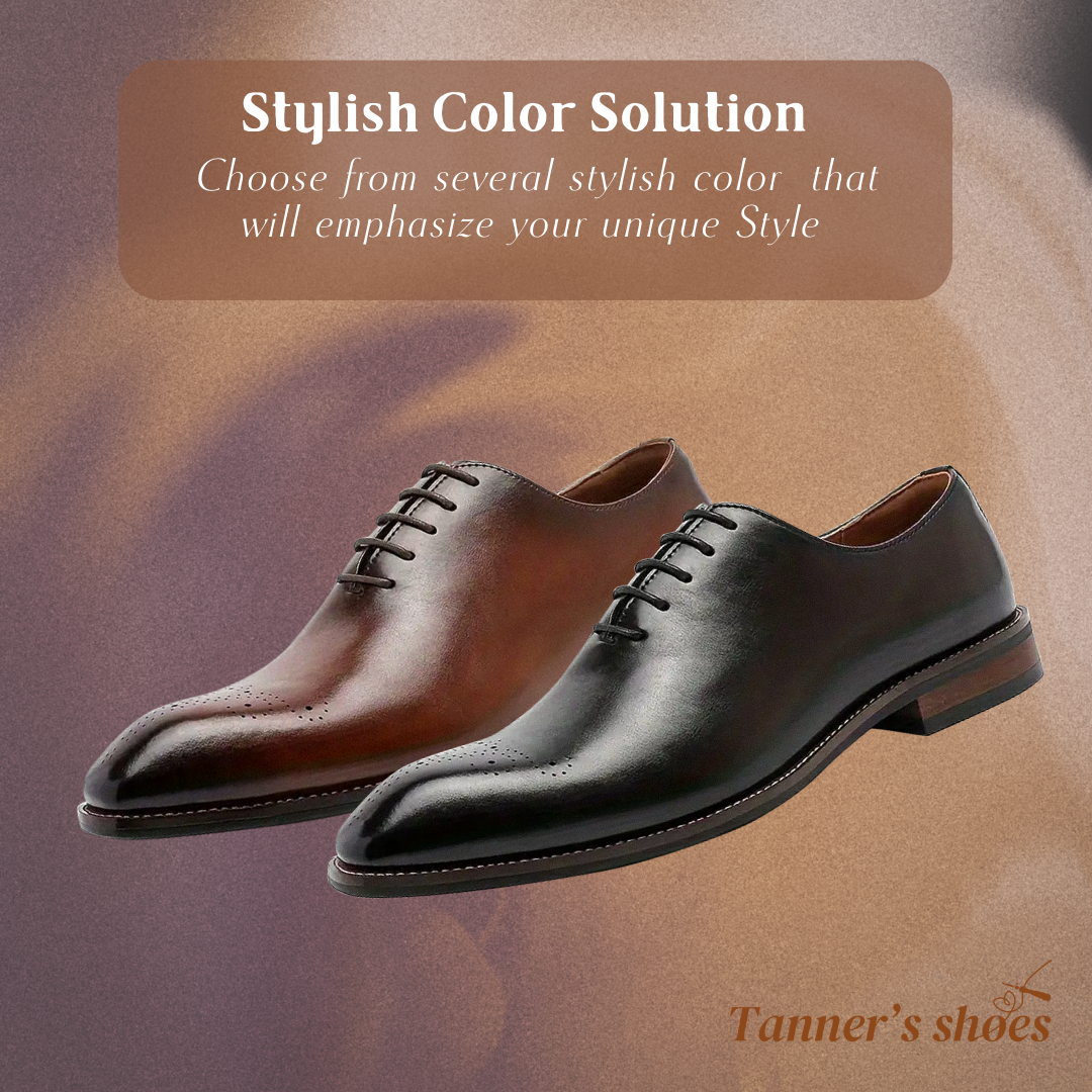 Ashton | Chaussures Oxford à Bout Ronde effet Cuir de Vache