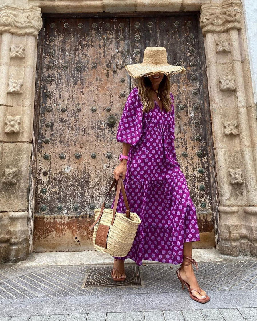 Elin | Robe Maxi Boho en Coton Doux