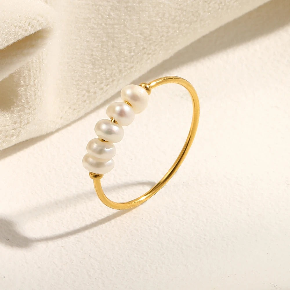 Bague Perle d’Eau Douce plaquée or 18K
