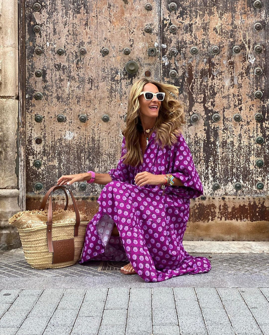 Elin | Robe Maxi Boho en Coton Doux