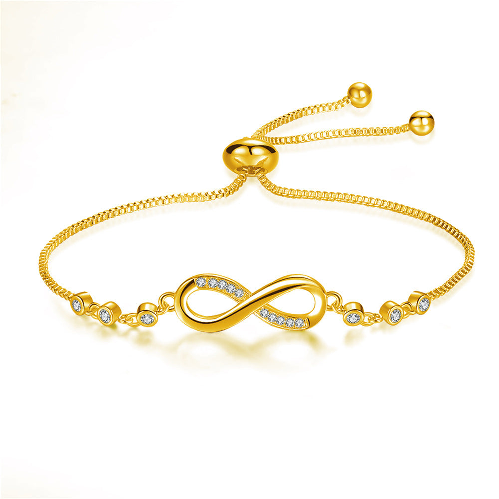 Bracelet infini ajustable argenté