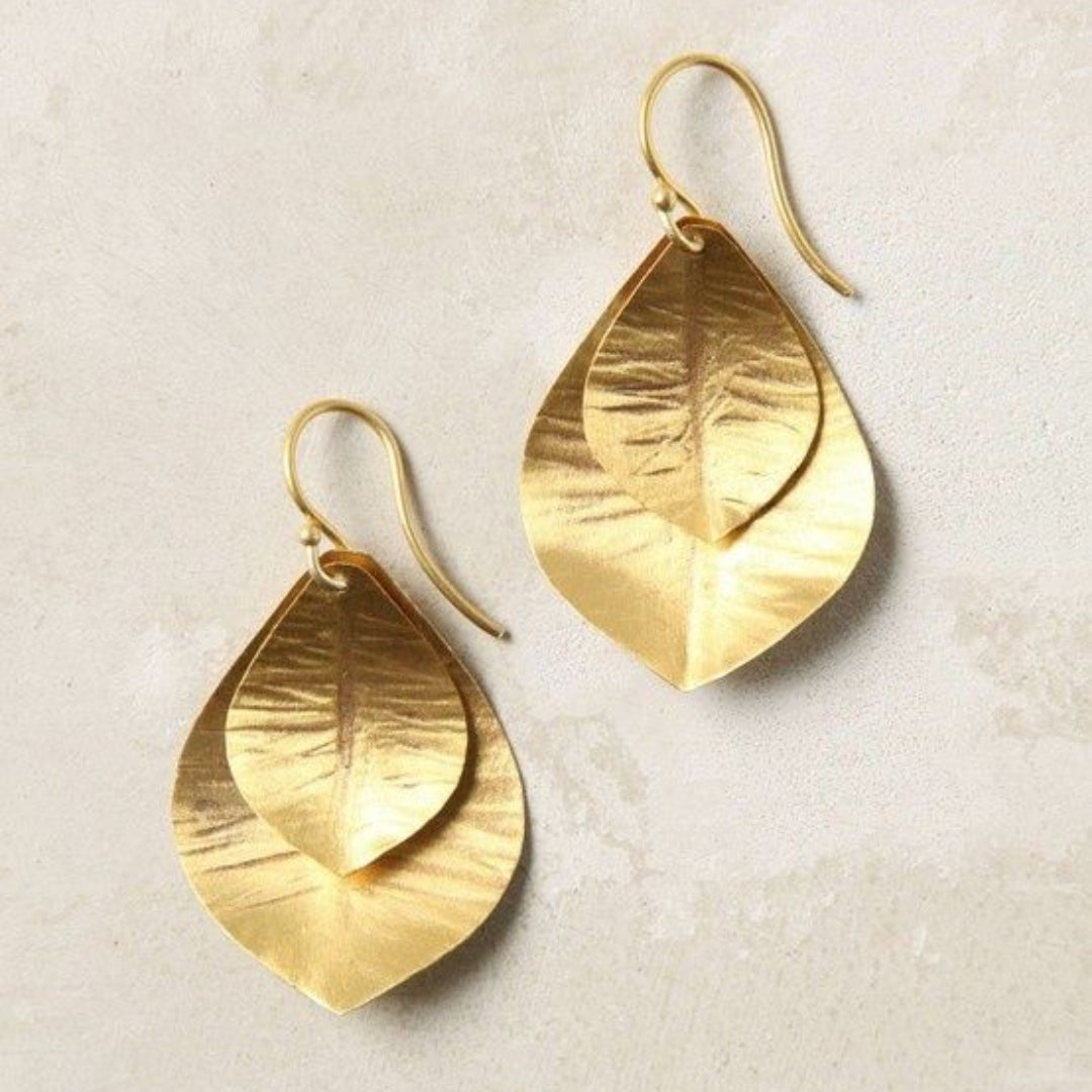 Boucles d'oreilles Vintage Doppelgoldblatt