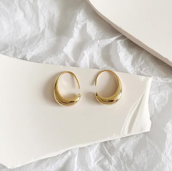 Boucles d'oreilles luxueuses plaquées or 18K