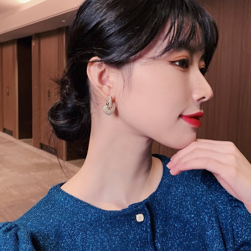 Boucles d'oreilles finition or « Perles de l'amour »