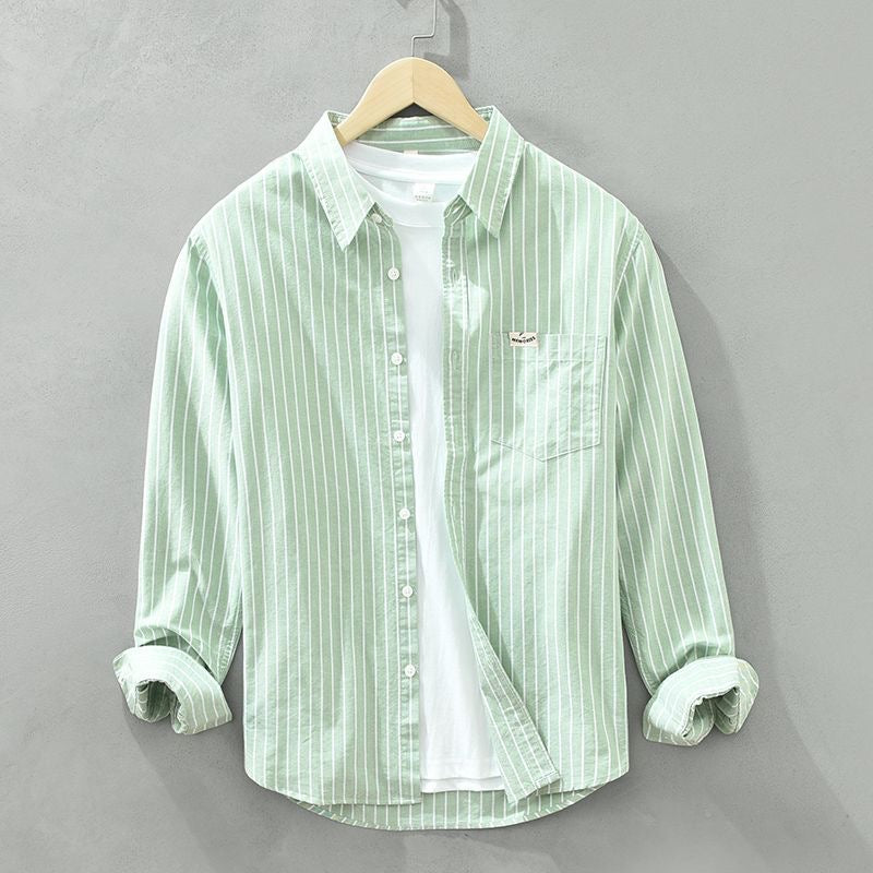 BRUNO | CHEMISE À RAYURES CLASSIQUE EN COTON POUR ÉLÉGANCE ET CONFORT